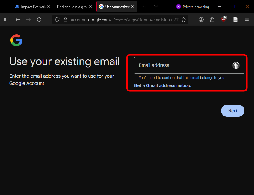 IEWG Non-Gmail tutorial - Step 2