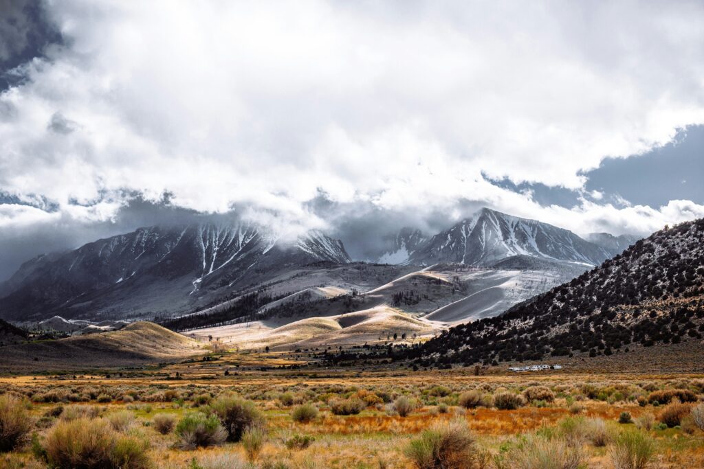 Sierra Nevada mountain range in winter by Denys Nevozhai on Unsplash/Public domain
